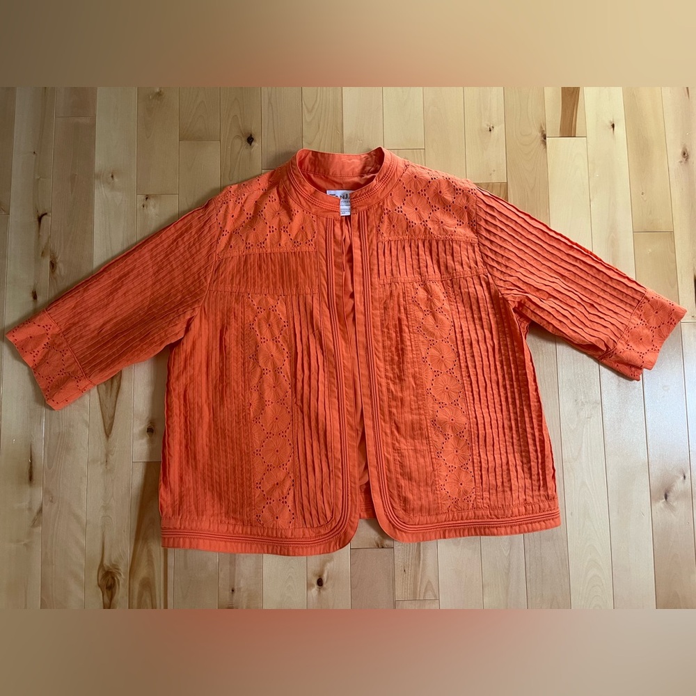 TanJay Bold Orange Jacket - Size 16 petite